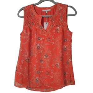 Daniel Rainn XS red floral sleeveless top lined NWT